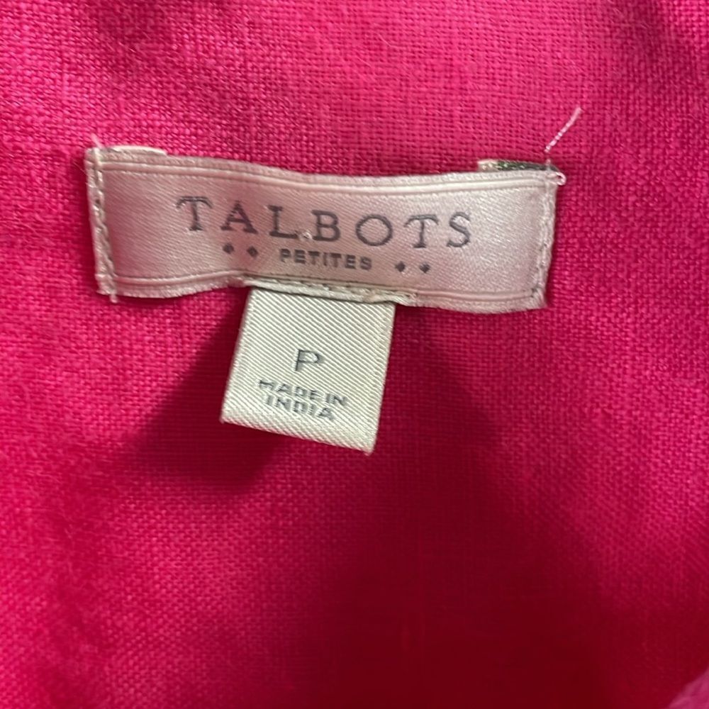 Talbots Linen Button Up Long Collared Sleeve Blou… - image 6